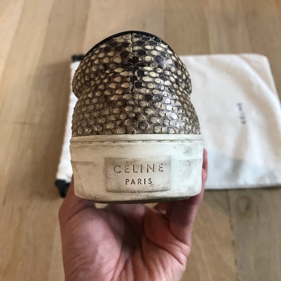 Céline Snakeskin Slip-On Sneakers - Picture 5 of 8